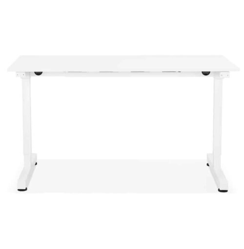 Bureau assisdebout droit ´STAND UP´ blanc réglable en hauteur 140x70 cm 1