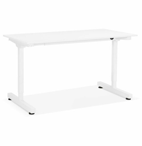 Bureau assisdebout droit ´STAND UP´ blanc réglable en hauteur 140x70 cm