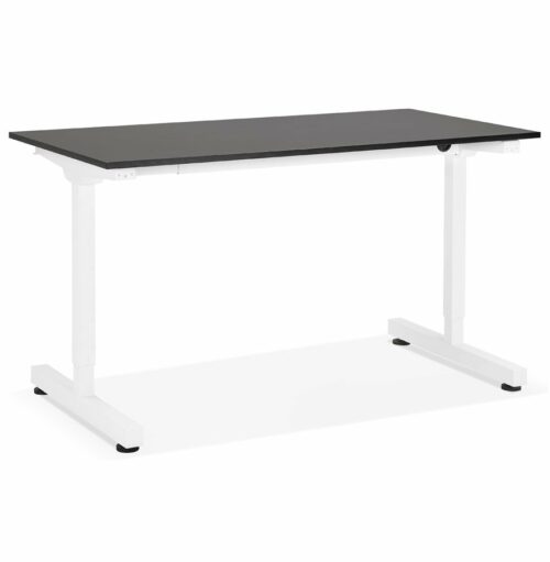 Bureau assisdebout droit ´STAND UP´ noir réglable en hauteur 140x70 cm