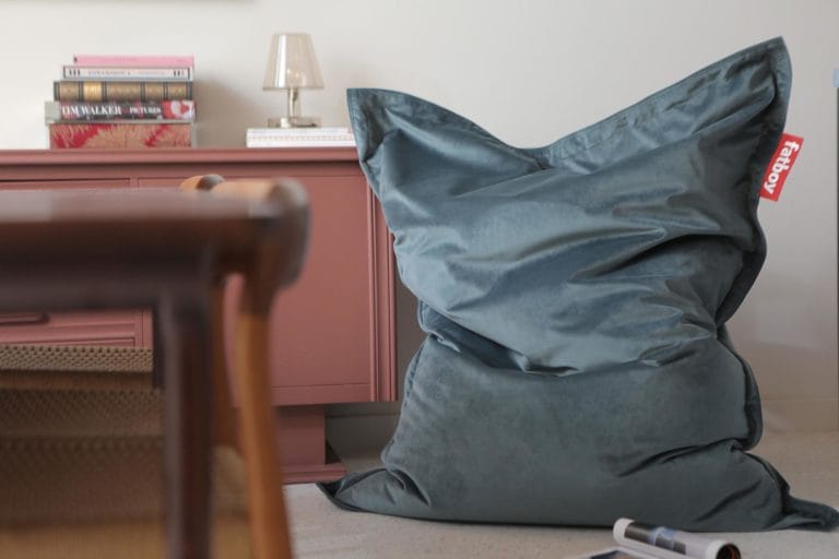 pouf geant fatboy velours gris design