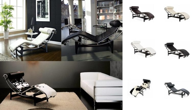 chaise longue reproduction corbusier
