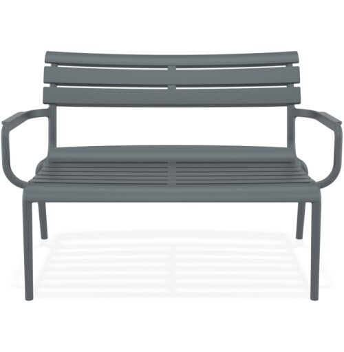 Banc de jardin AROMA XL gris plastique robuste 1