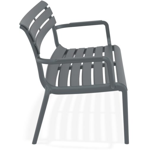 Banc de jardin AROMA XL gris plastique robuste 2