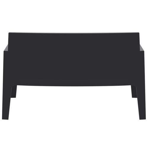 Banc de jardin XL noir en plastique PLEMO 2