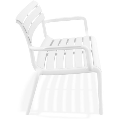 Banc de jardin blanc AROMA XL en plastique resist 2