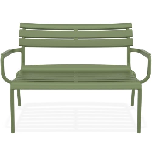 Banc de jardin vert en plastique AROMA XL 1