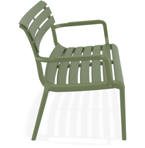 Banc de jardin vert en plastique AROMA XL 2