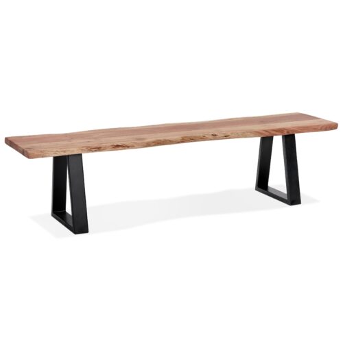 Banc industriel RAFA BENCH bois massif et métal - 180 cm