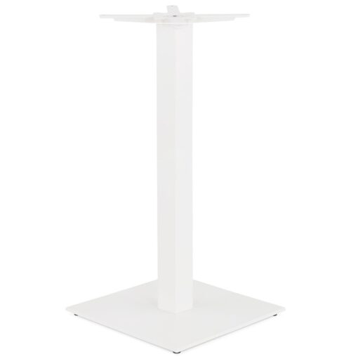 Base table carree TOWER 110 metal blanc polyvalent 2