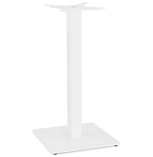 Base table carrée TOWER 110 métal blanc