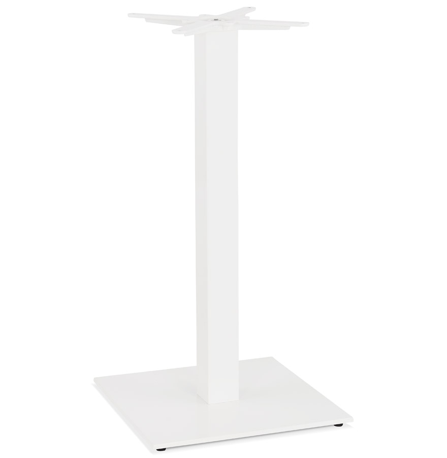 Base table carrée TOWER 110 métal blanc