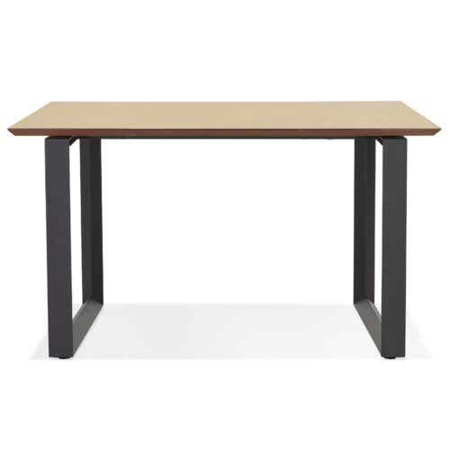 Bureau GIMINI bois naturel metal noir 130x70 cm 1