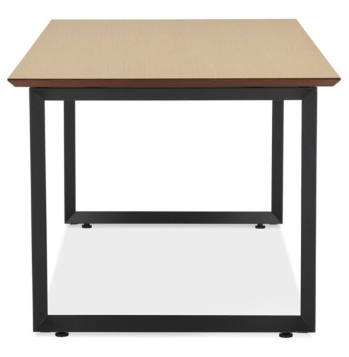 Bureau GIMINI bois naturel metal noir 130x70 cm 2