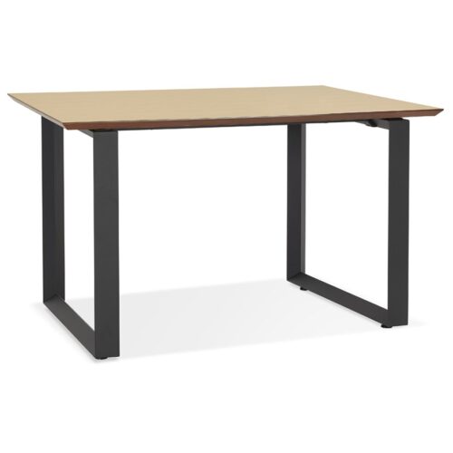 Bureau GIMINI bois naturel & métal noir – 130×70 cm