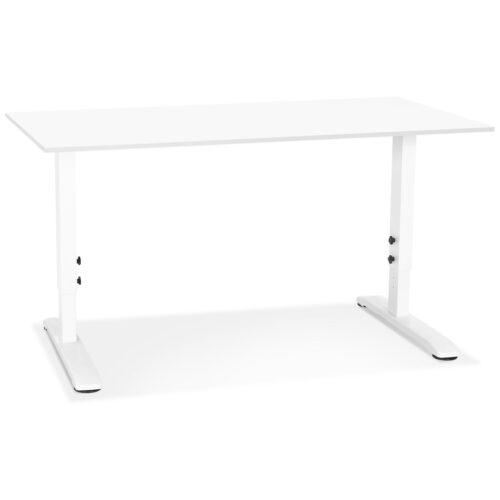 Bureau OSMOSE blanc 140×70 cm, hauteur ajustable