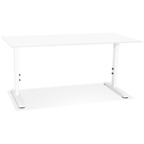 Bureau OSMOSE blanc – 160×80 cm, réglable en hauteur