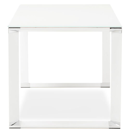 Bureau XLINE design en verre blanc 160x80 cm 2