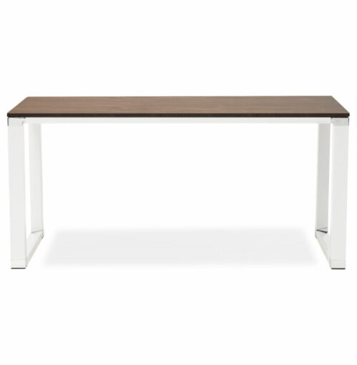 Bureau XLINE en bois Noyer et metal blanc 160x80 cm 1