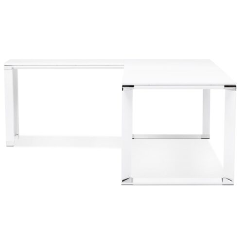 Bureau de direction XLINE en bois blanc 200 cm angle personnalisable 1