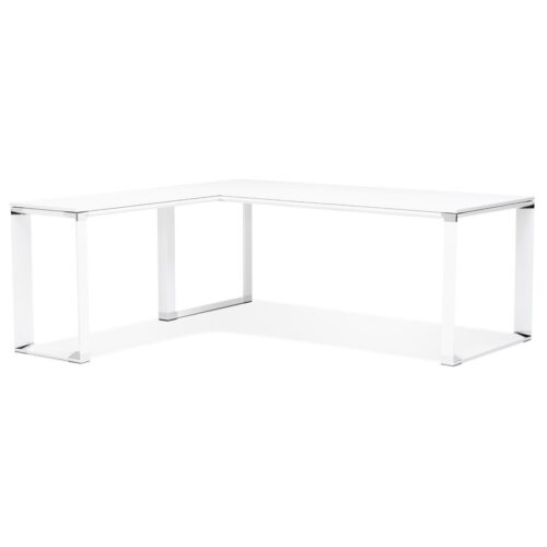 Bureau de direction XLINE en bois blanc – 200 cm (angle personnalisable)