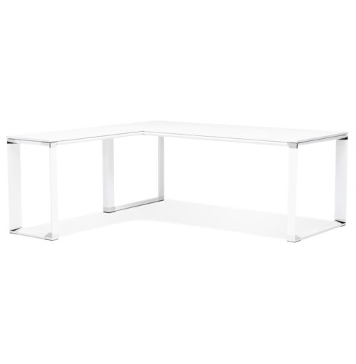 Bureau de direction XLINE en bois blanc - 200 cm (angle personnalisable)