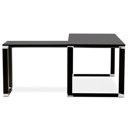 Bureau de direction en angle XLINE bois noir 200 cm 1