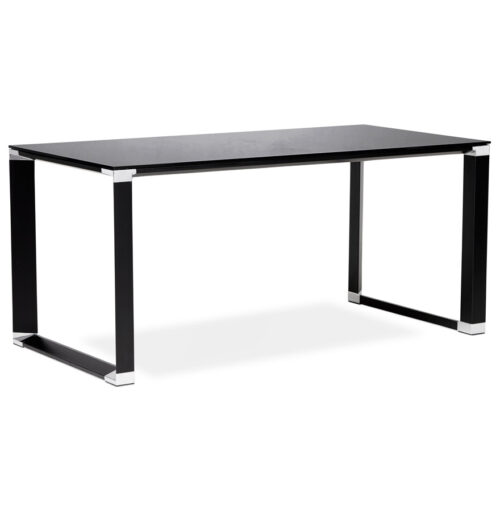 Bureau de direction en verre noir XLINE 160x80 cm 1