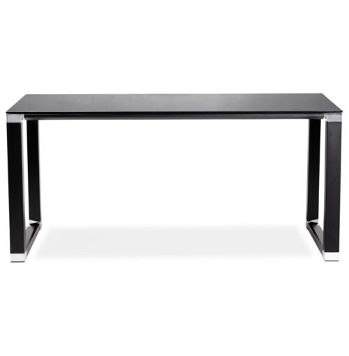 Bureau de direction en verre noir XLINE 160x80 cm 2