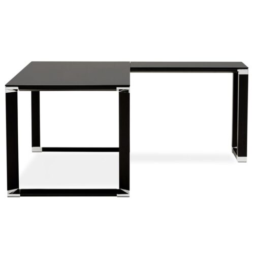 Bureau de direction en verre noir XLINE 200 cm 2