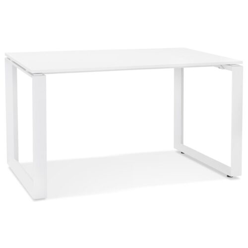 Bureau design BAKUS bois et métal blanc – 120×60 cm