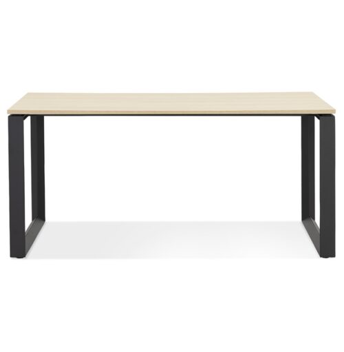 Bureau design BAKUS bois naturel metal noir 160x80 cm 1