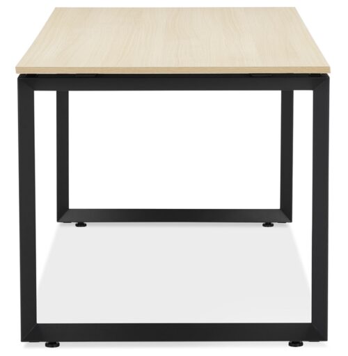 Bureau design BAKUS bois naturel metal noir 160x80 cm 2