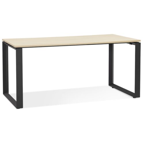 Bureau design BAKUS bois naturel & métal noir – 160×80 cm