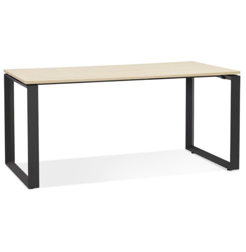 Bureau design BAKUS bois naturel & métal noir - 160x80 cm