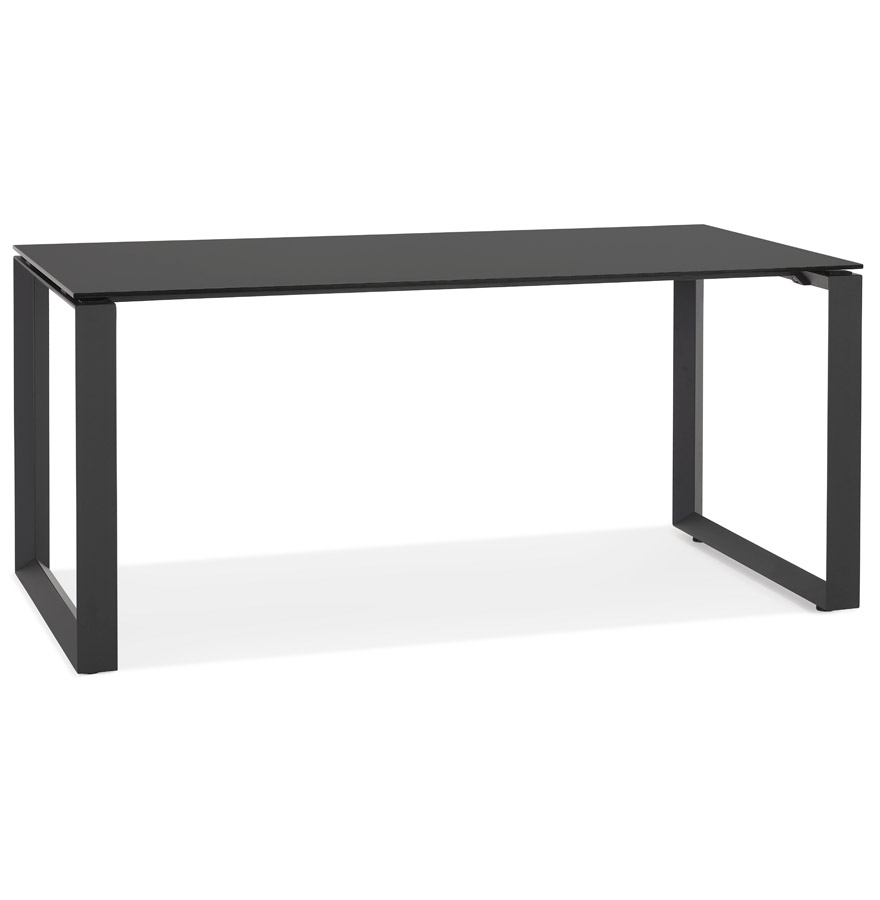 Bureau design BAKUS verre/métal noir - 160x80 cm