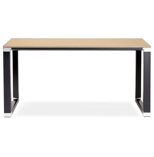 Bureau design XLINE bois naturel metal noir 140x70 cm 1