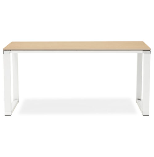 Bureau design XLINE bois naturelmetal blanc 160x80 cm 1