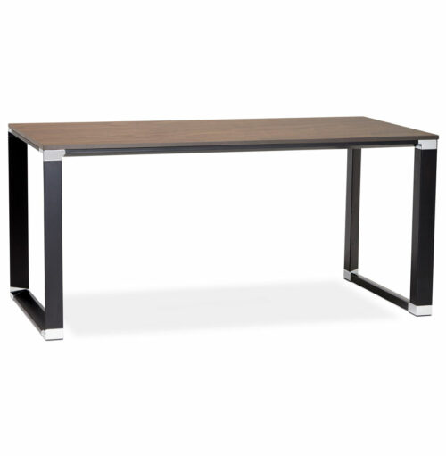 Bureau design XLINE bois noyer/métal noir - 160x80 cm