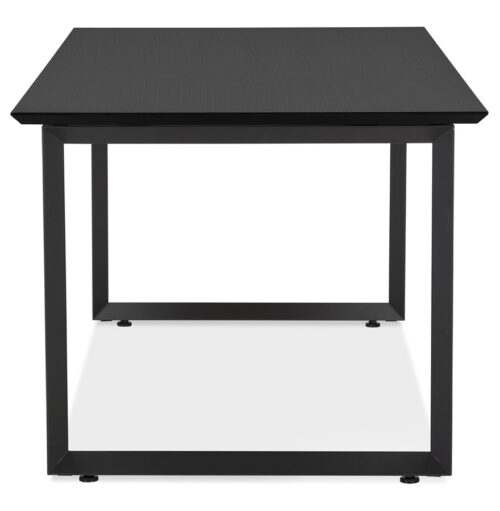 Bureau direction GIMINI bois metal noir 130x70 cm 2