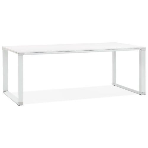 Bureau direction XLINE blanc en bois – 200×100 cm