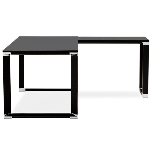 Bureau direction angle design XLINE bois noir 160 cm 1