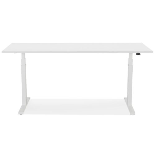 Bureau electrique TRONIK blanc 160x80 cm hauteur ajustable 2