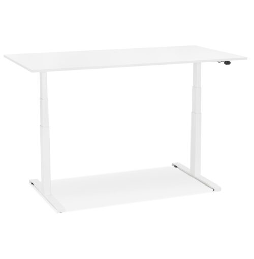 Bureau electrique ajustable TRONIK blanc 140x70 cm 1