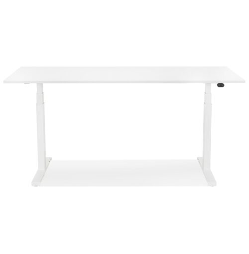 Bureau electrique ajustable TRONIK blanc 140x70 cm 2