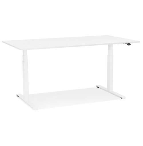 Bureau électrique ajustable TRONIK blanc - 140x70 cm