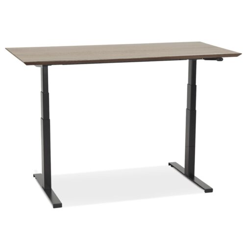 Bureau electrique assis debout BIONIK bois Noyermetal noir 150x70 cm 1