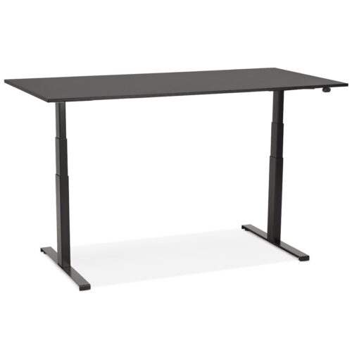 Bureau electrique ergonomique TRONIK noir 160x80 cm 1