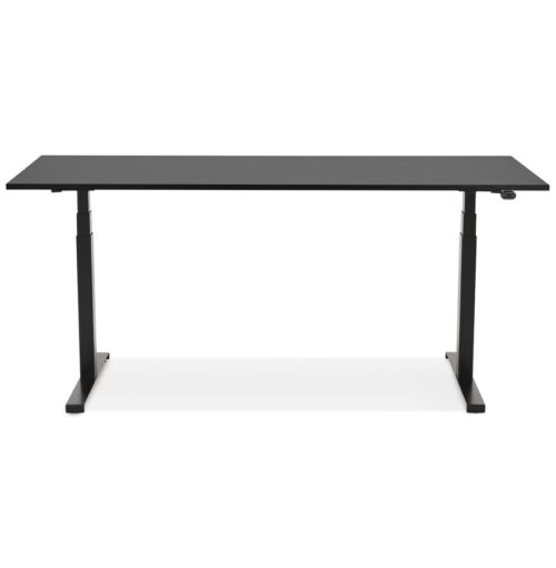 Bureau electrique ergonomique TRONIK noir 160x80 cm 2