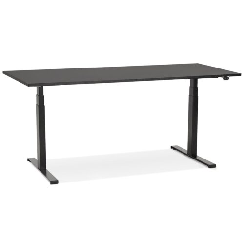 Bureau électrique ergonomique TRONIK noir 160x80 cm