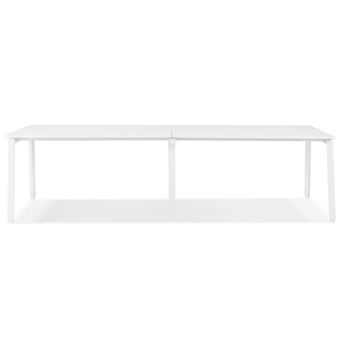 Bureau reunion AMADEUS bois et metal blanc 280x140 cm 1